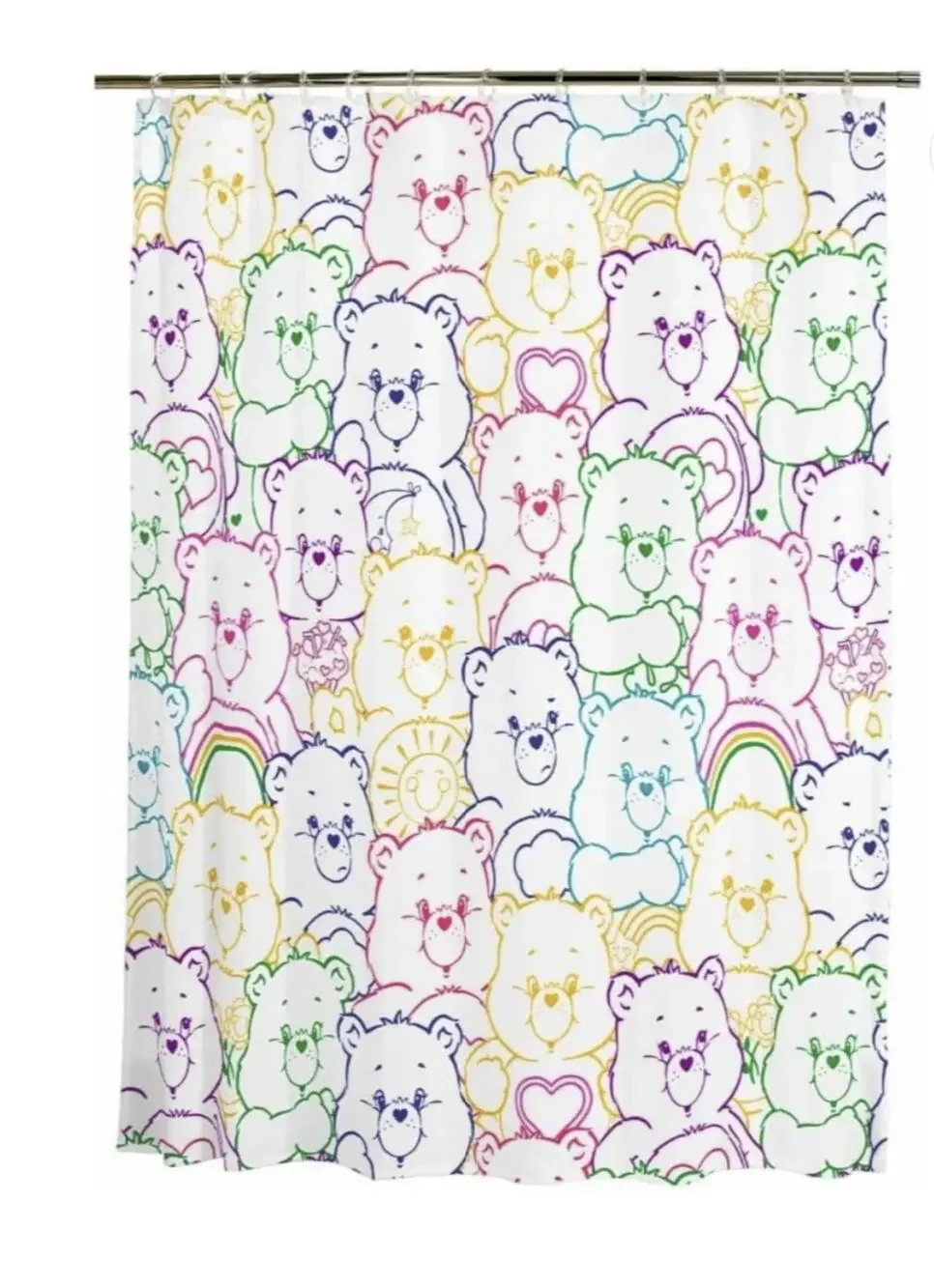 Franco Care Bears 13-Piece Shower Curtain Set, 70 x 72 Inch Premium PEVA Shower